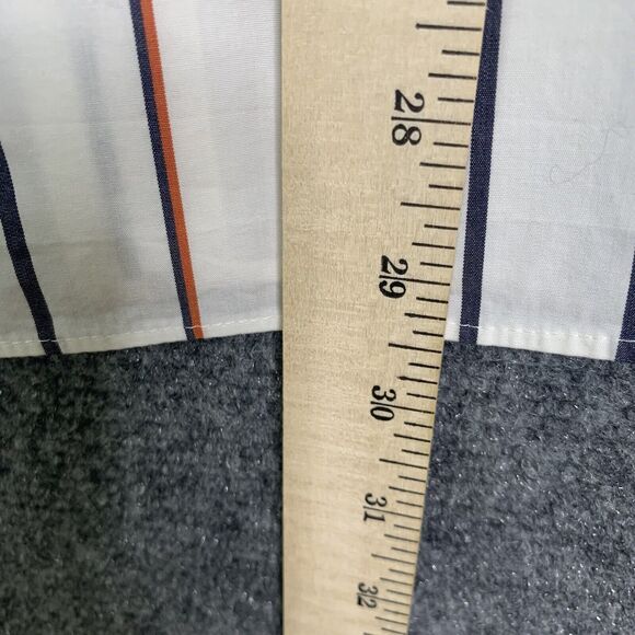 Murano Long Sleeve Slim Fit Button Up Shirt Men Size XL Striped Cotton Blend - Picture 15 of 16